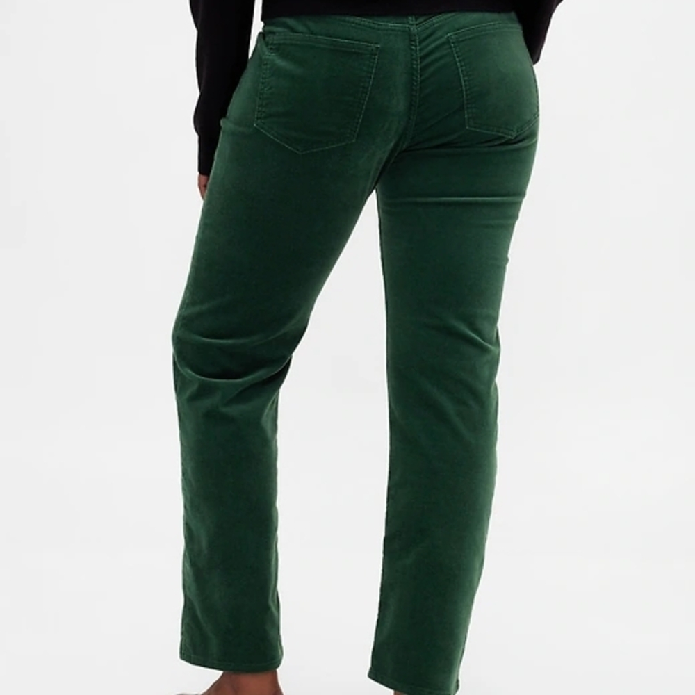 Low Rise Velvet '90s Slim Straight Pants - Picture 7 of 13